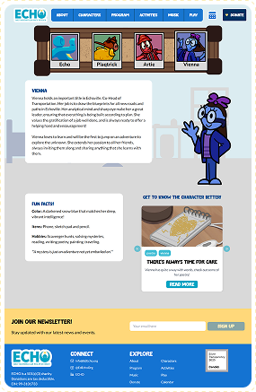 ECHO character page snapshot