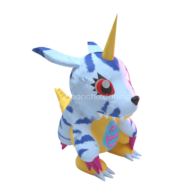 3d render of a cat wearing a clown outfit