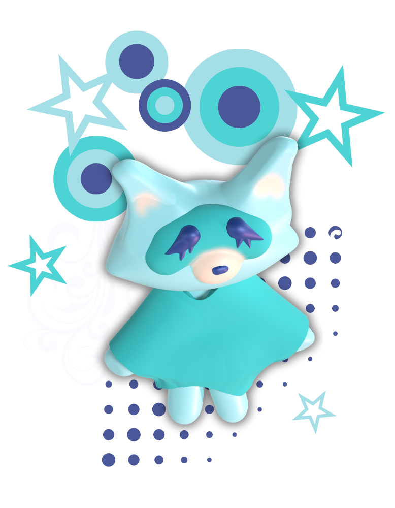 3d render of a cat wearing a clown outfit