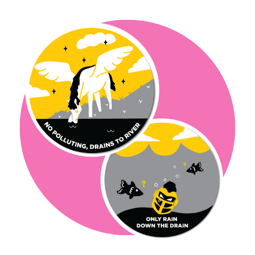 storm drain stickers asset preview