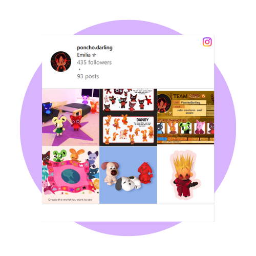 preview of social media page poncho.darling