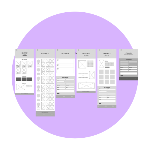 lo-fi wireframe design
